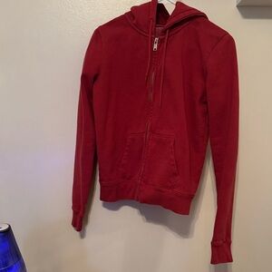 Brandy Melville Red Hoodie Jacket